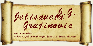 Jelisaveta Grujinović vizit kartica